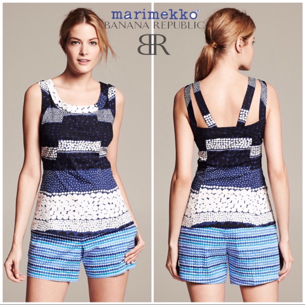 Marimekko for BR Peplum Top in Jurmo Print - 12